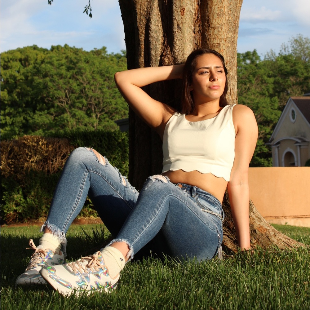 Hyfve Scalloped Hem Crop Top
